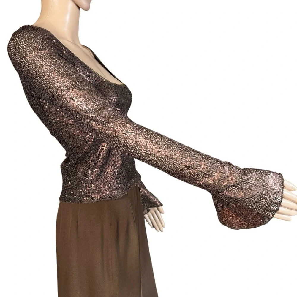 New Free People Late Night Disco Layering Hot Fudge Top Size S